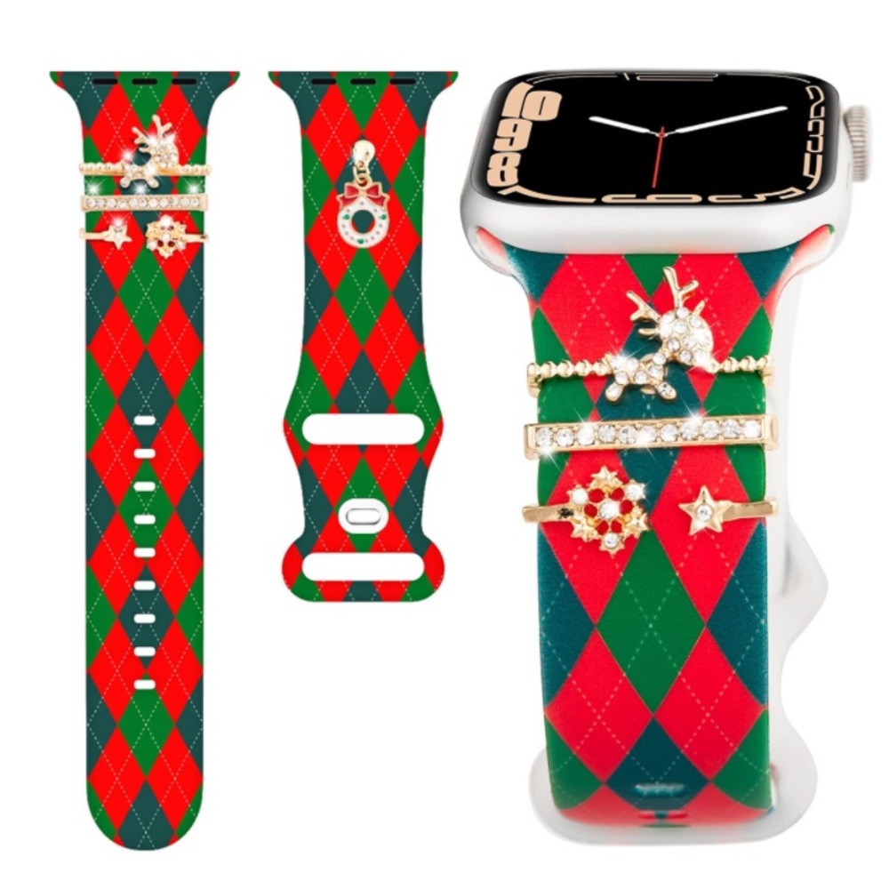 2024 Christmas Gold Apple Watch Band with Charms
